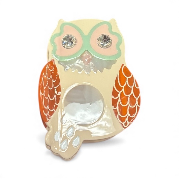 Accessories - Orange Owl Hair Claw